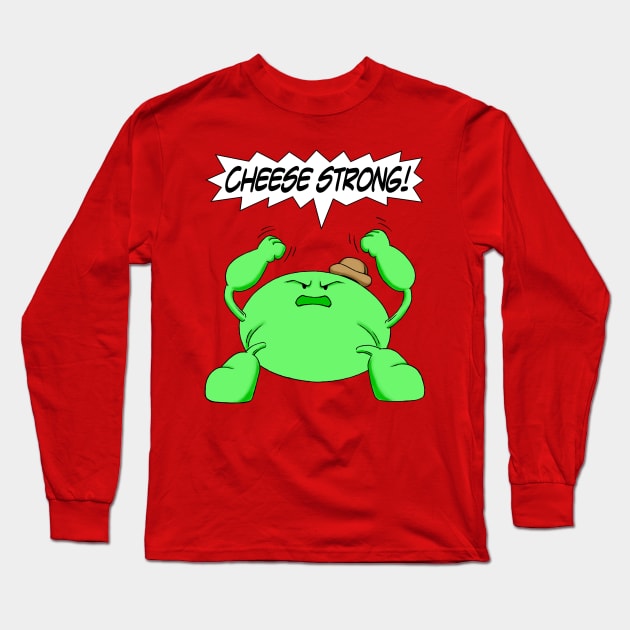 Cheese Strong! Long Sleeve T-Shirt by Kerchow